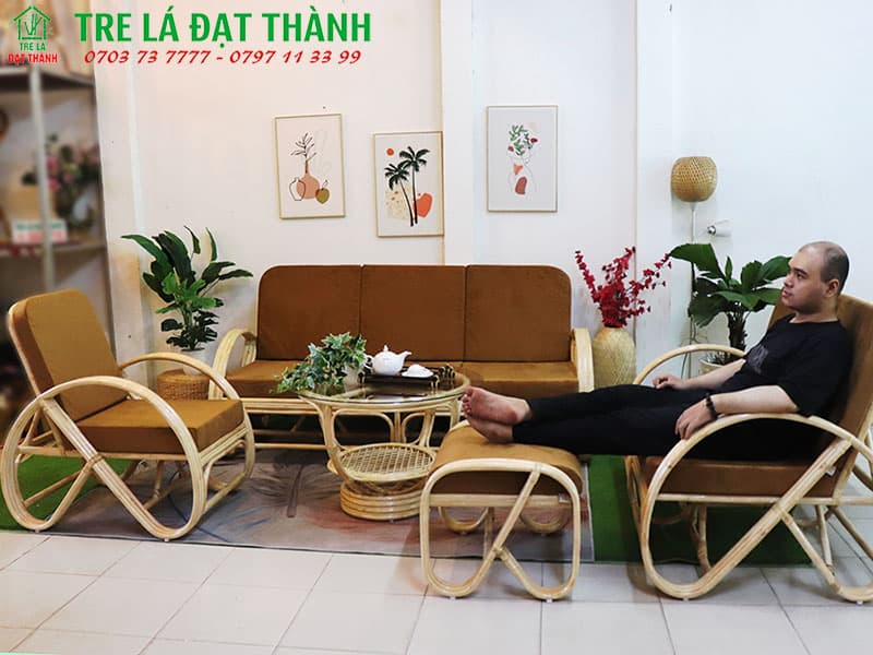 Bộ Bàn Ghế Mây Uống Trà - BBGMUT020